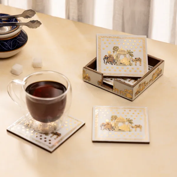 Set_of_4_Enamel_Coated_Wooden_Coasters_with_Stand_for_Home_and_Dining_Table_|_Stylish_Coasters_for_Tea_Coffee_and_Bar