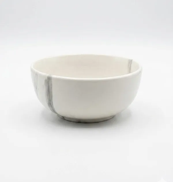 White_Marble_Finish_Ceramic_Bowls_-_Pack_of_2_Small_Bowls_for_Snacks,_Desserts,_Cereal,_and_Dips_200ml