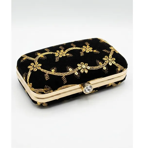 Women's_Black_Embroidered_Box_Clutch_|_Party_Wear_Evening_Handbag_|_Wedding,_Festive_&_Bridal_Designer_Clutch_Purse