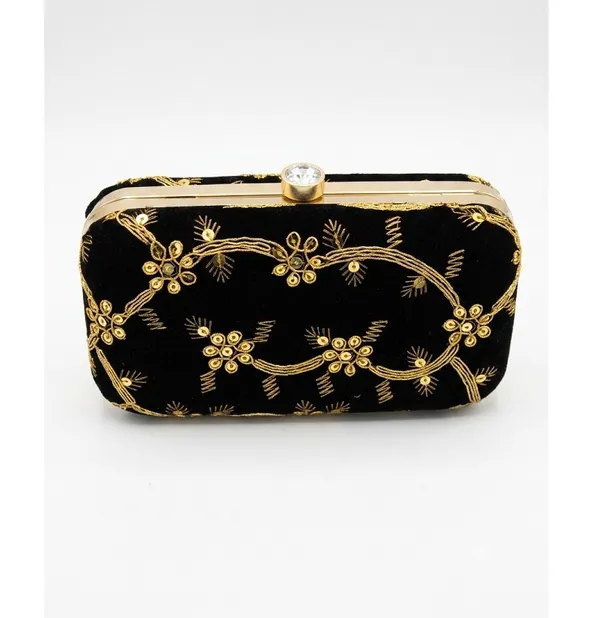 Women's_Black_Embroidered_Box_Clutch_|_Party_Wear_Evening_Handbag_|_Wedding,_Festive_&_Bridal_Designer_Clutch_Purse