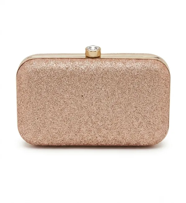 Women's_Rose_Gold_Glitter_Box_Clutch_|_Party_Wear_Evening_Handbag_|_Wedding_&_Bridal_Clutch_Purse