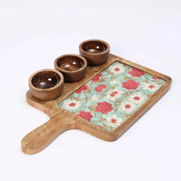 Wooden_Enamel_Coated_Rectangle_Serving_Platter_With3_Bowls_In_Mangowood_,_Snacks_Platter_For_Home_&_Dining_Table_,_Chip_N_Dip_Platter_With_Handle_,_Serving_Tray_(_(25X25||3X3)Cm_)_(Set_Of_4)
