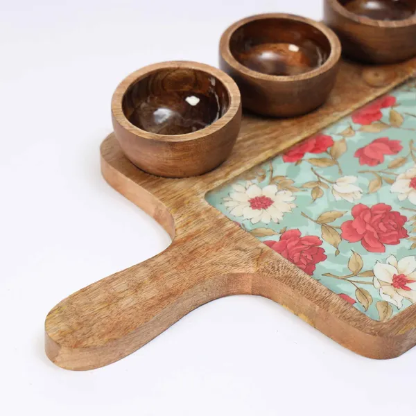 Wooden_Enamel_Coated_Rectangle_Serving_Platter_With3_Bowls_In_Mangowood_,_Snacks_Platter_For_Home_&_Dining_Table_,_Chip_N_Dip_Platter_With_Handle_,_Serving_Tray_(_(25X25||3X3)Cm_)_(Set_Of_4)