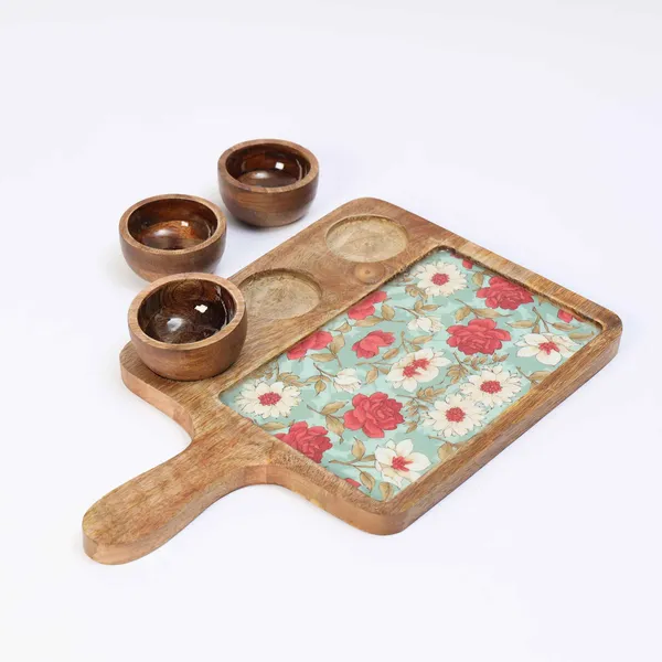 Wooden_Enamel_Coated_Rectangle_Serving_Platter_With3_Bowls_In_Mangowood_,_Snacks_Platter_For_Home_&_Dining_Table_,_Chip_N_Dip_Platter_With_Handle_,_Serving_Tray_(_(25X25||3X3)Cm_)_(Set_Of_4)