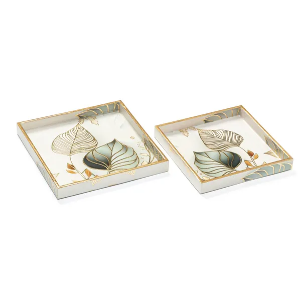 Wooden_Enamel_Coated_Square_Set_of_2_Trays_|_Serving_Tray_for_Home_&_Dining_Table_|_Printed_Multipurpose_Trays__(8x8_,_9x9_Inches)