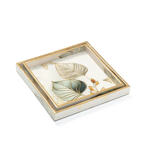 Wooden_Enamel_Coated_Square_Set_of_2_Trays_|_Serving_Tray_for_Home_&_Dining_Table_|_Printed_Multipurpose_Trays__(8x8_,_9x9_Inches)
