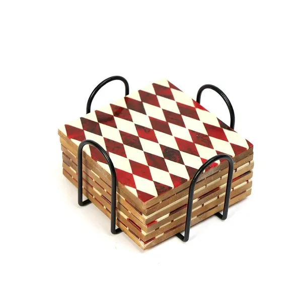 Wooden_Serving_Tray_with_Inaly_Coaster_Set_for_Home_and_Dining_Table_Decor_|_Multipurpose_Tray