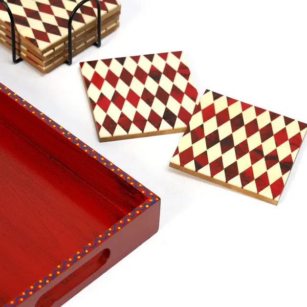 Wooden_Serving_Tray_with_Inaly_Coaster_Set_for_Home_and_Dining_Table_Decor_|_Multipurpose_Tray
