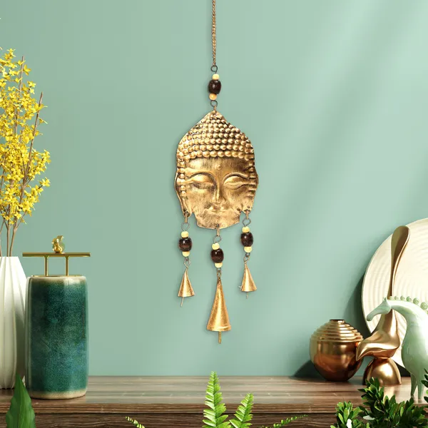 Metal_Wall_Hanging_Wooden_Bead_Buddha_design_with_Hanging_Bells_(Pack_of_2)