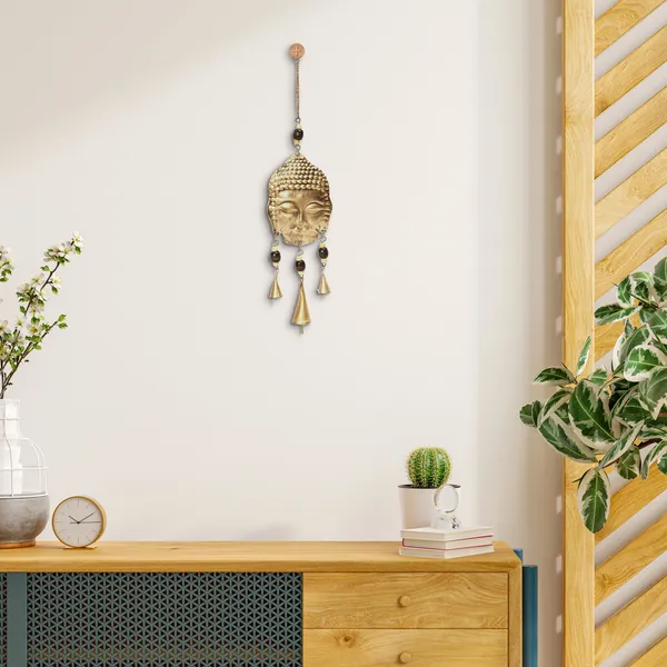 Metal_Wall_Hanging_Wooden_Bead_Buddha_design_with_Hanging_Bells_(Pack_of_2)