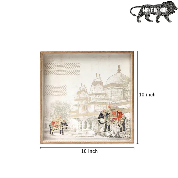 Cream_&_Gold_Wooden_Waterproof_Wooden_Enamel_Coated_Serving_Tray_For_Home_And_Dining_Table_,_Multipurpose_Tray_(_(25X25X4)Cm_)