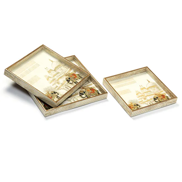 Set_of_3_Square_Wooden_Enamel_Coated_Serving_Trays_For_Home_&_Dining_Table_,_Multipurpose_Tray_Set