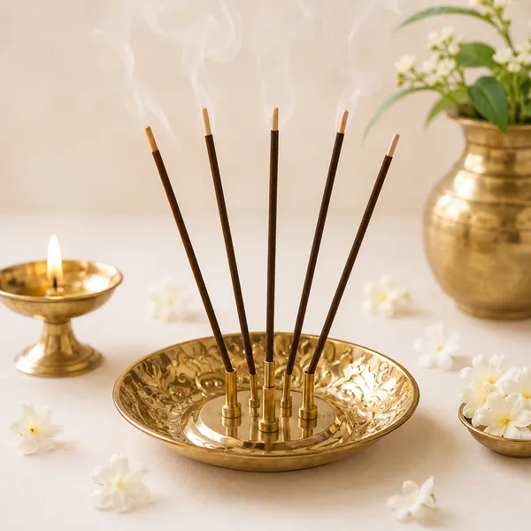 Handcrafted_Brass_Panch_Aarti_Diya_Plate_|_5-Wick_Pooja_Oil_Lamp_for_Home_Temple_&_Festive_Decor