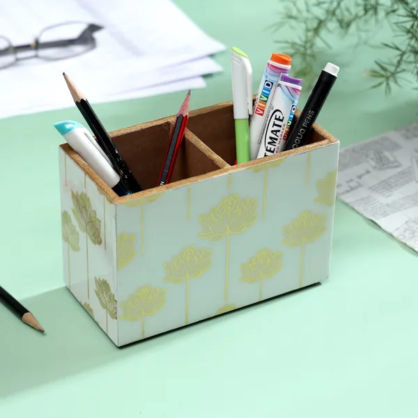 Enamel_Coated_Premium_Waterproof_Multiutility_Wooden_Holders_with_2_Sections_|_Spoon_Stand_Chammach_Holder|_Pen_Stand_(15x10_cm)