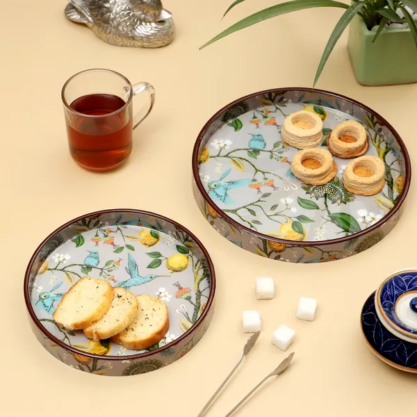 Wooden_Enamel_Coated_Round_Set_of_2_Trays_|_Serving_Tray_for_Home_&_Dining_Table_|_Printed_Multipurpose_Trays__(7x7_,_9x9_Inches)