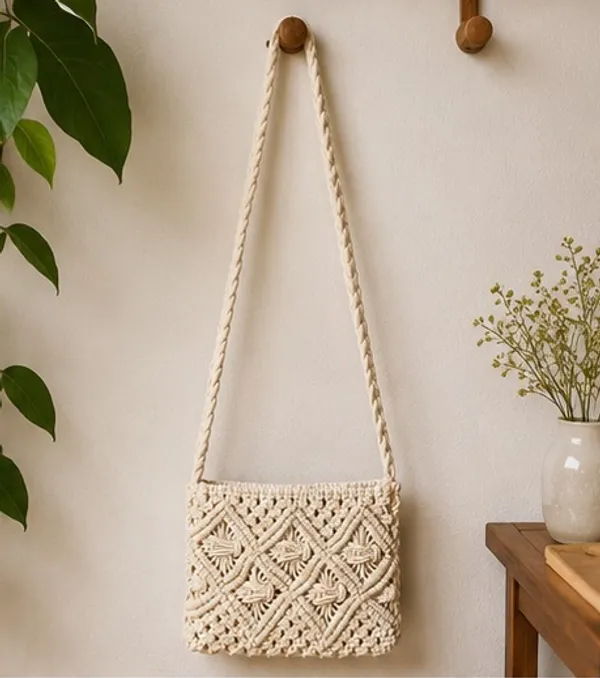 Handcrafted_Macrame_Crossbody_Zipper_Bag_Off-White_Cotton_Rope_Boho_Sling_Purse_with_Intricate_Geometric_Knotwork_for_Women
