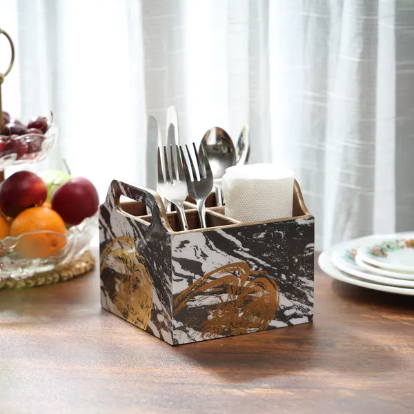 Black_&_Gold_Wooden_Enamel_Coated_Multi_Utility_Wooden_Holders_With_4_Sections_,_Spoon_Stand_Chammach_Holder_,_Pen_Stand_(_(15X15X13.5)Cm_)