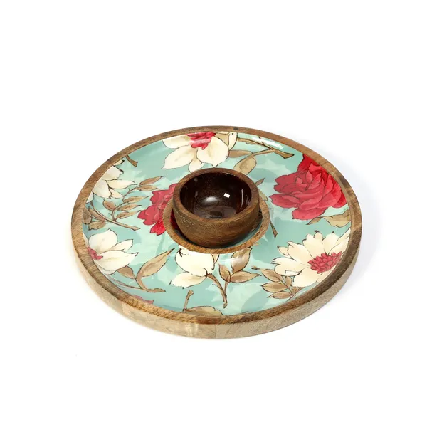 Red_&_Blue_Wooden_Enamel_Coated_Round_Serving_Platter_With_Bowl_In_Mangowood_,_Snacks_Platter_For_Home_&_Dining_Table_,_Chip_N_Dip_Platter_,_Serving_Tray_(_(25X25||3X3)Cm_)_(Set_Of_2)