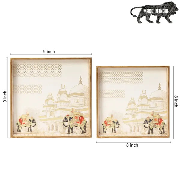 Wooden_Enamel_Coated_Square_Set_of_2_Trays_|_Serving_Tray_for_Home_&_Dining_Table_|_Printed_Multipurpose_Trays__(8x8_,_9x9_Inches)