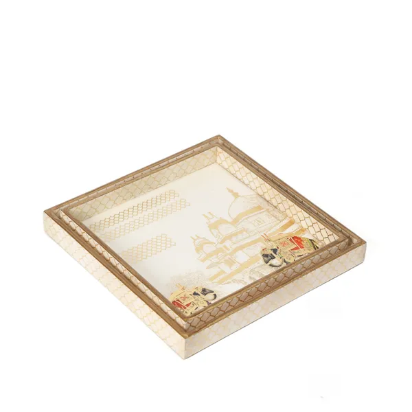 Wooden_Enamel_Coated_Square_Set_of_2_Trays_|_Serving_Tray_for_Home_&_Dining_Table_|_Printed_Multipurpose_Trays__(8x8_,_9x9_Inches)