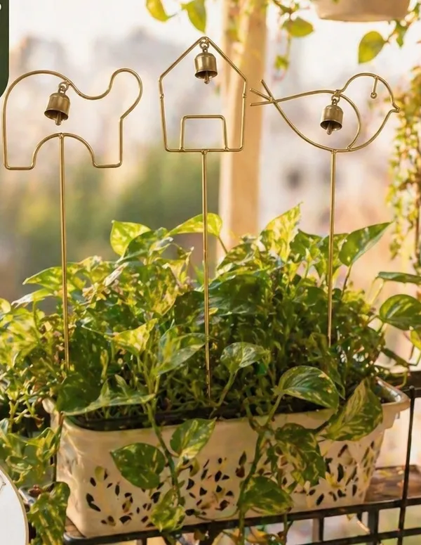 Set_of_3_Handcrafted_Gold_Metal_Garden_Stakes_?_Elephant,_House,_and_Bird_Silhouette_Plant_Ornaments_with_Hanging_Bells_for_Indoor_Pots,_Balcony,_and_Outdoor_Home_Decor