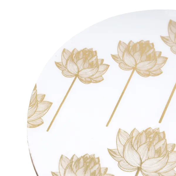 White_&_Gold_Wooden_Set_Of_2_Enamel_Coated_Round_Wooden_Trivets_For_Home_,_Waterproof_Printed_Big_Coasters_For_Table_(_(20X20)Cm_)_(Set_Of_2)