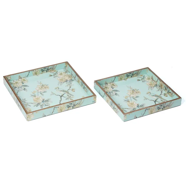 Blue_&_Gold_Wooden_Wooden_Enamel_Coated_Square_Set_Of_2_Trays_,_Serving_Tray_For_Home_&_Dining_Table_,_Printed_Multipurpose_Trays_(_(23X23||20X20)Cm_)_(Set_Of_2)