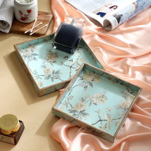 Blue_&_Gold_Wooden_Wooden_Enamel_Coated_Square_Set_Of_2_Trays_,_Serving_Tray_For_Home_&_Dining_Table_,_Printed_Multipurpose_Trays_(_(23X23||20X20)Cm_)_(Set_Of_2)