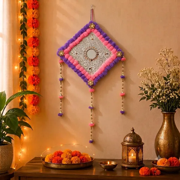 Handmade_Square_Wall_Hanging_|_Festive_Wall_Decorative_Pompom_Toran_Hanging_for_Home_D?coration_|_Diwali_Gifting_Festival_Pooja_Decoration