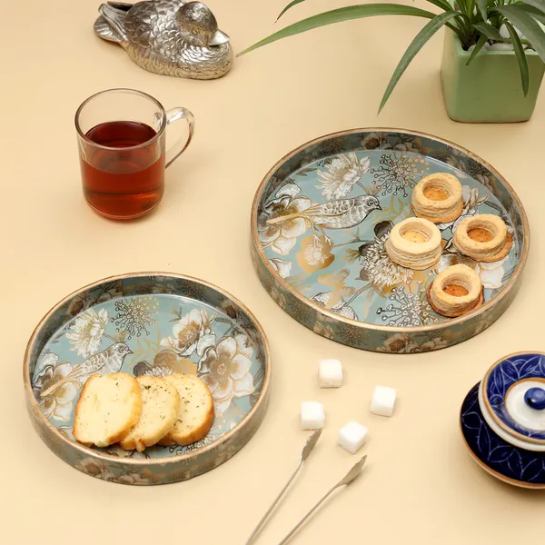 Wooden_Enamel_Coated_Round__Set_of_2_Trays_|_Trending_Serving_Tray_for_Home_&_Dining_Table_|_Printed_Multipurpose_Trays__(7x7_,_9x9_Inches)