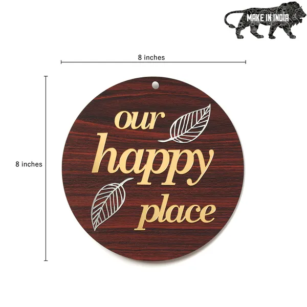 MDF_Wooden_Happy_Place_Wall_Hanging_?_8x8_Inches_|_Feng_Shui_Wall_Art_&_Positive_Vibes_Decor_for_Home,_Office,_Diwali_Decoration_&_Gifts