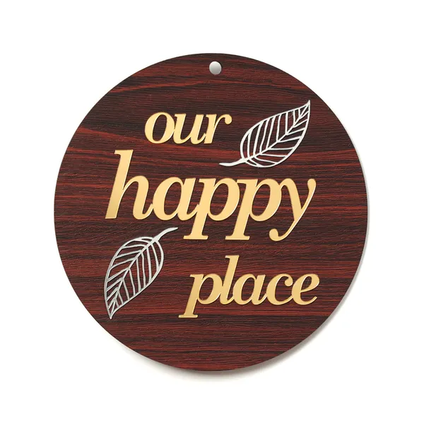 MDF_Wooden_Happy_Place_Wall_Hanging_?_8x8_Inches_|_Feng_Shui_Wall_Art_&_Positive_Vibes_Decor_for_Home,_Office,_Diwali_Decoration_&_Gifts
