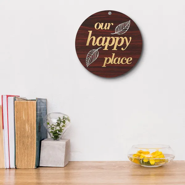 MDF_Wooden_Happy_Place_Wall_Hanging_?_8x8_Inches_|_Feng_Shui_Wall_Art_&_Positive_Vibes_Decor_for_Home,_Office,_Diwali_Decoration_&_Gifts