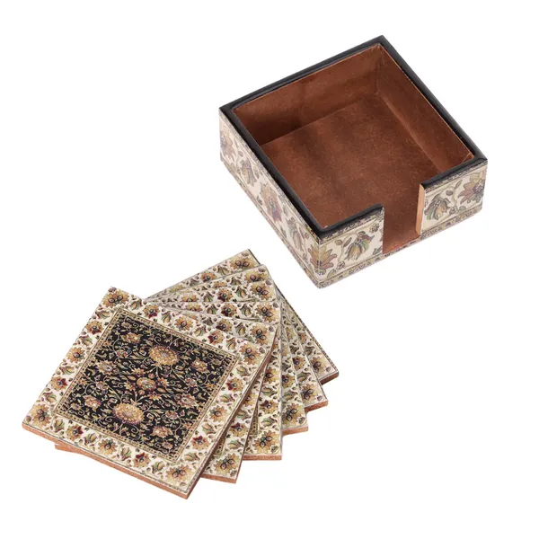 Brown_Wooden_Set_Of_6_Enamel_Coated_Wooden_Coasters_With_Stand_For_Home_And_Dining_Table_,_Stylish_Coasters_For_Tea_Coffee_And_Bar_(_(10X10)Cm_)