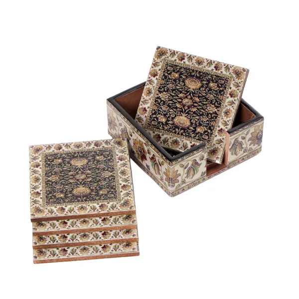 Brown_Wooden_Set_Of_6_Enamel_Coated_Wooden_Coasters_With_Stand_For_Home_And_Dining_Table_,_Stylish_Coasters_For_Tea_Coffee_And_Bar_(_(10X10)Cm_)