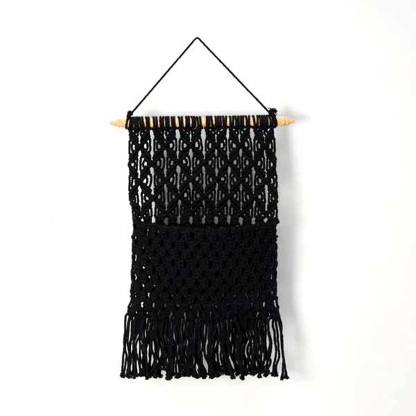 Handcrafted_Black_Macrame_Magazine_Holder_Wall_Hanging_Boho_Chic_Cotton_Rope_Mail_Organizer_and_Newsstand_with_Wooden_Dowel_for_Home_&_Office_Decor