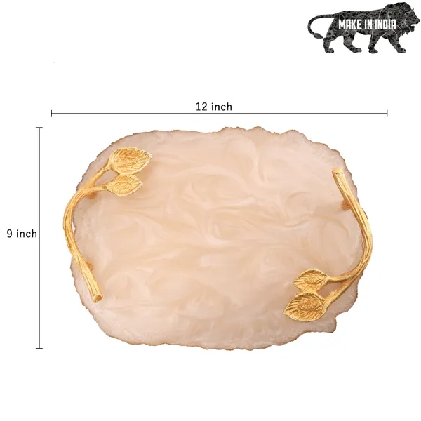 Cream_Resin_Oval_Serving_Platter_In_Resin_,_Snacks_And_Cheese_Platter_For_Home_&_Dining_Table_,_Multipurpose_Tray_With_Handles_(30X23_Cm)