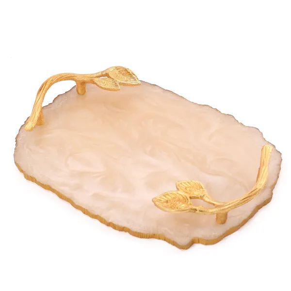 Cream_Resin_Oval_Serving_Platter_In_Resin_,_Snacks_And_Cheese_Platter_For_Home_&_Dining_Table_,_Multipurpose_Tray_With_Handles_(30X23_Cm)