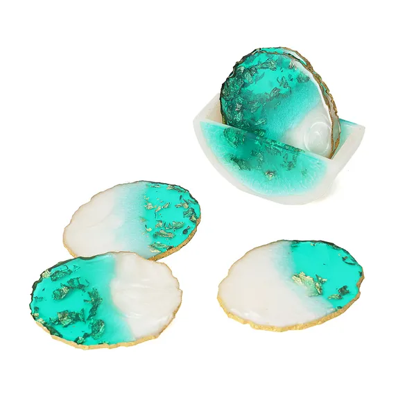 Green_&_White_Resin_Set_Of_6_Resin_Coasters_With_Stand_For_Home_And_Dining_Table_,_Stylish_Coasters_For_Tea_Coffee_And_Bar_(_(10X8)Cm_)