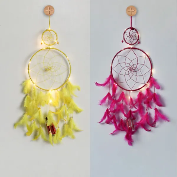 Dream_Catcher_with_Lights_Wall_Hanging_with_2_Ring_with_Pink_&_Yellow_Feathers_and_Lights_for_Home_D?cor,_Diwali_Gifting_Hanging_Decoration_(Pack_of_2)
