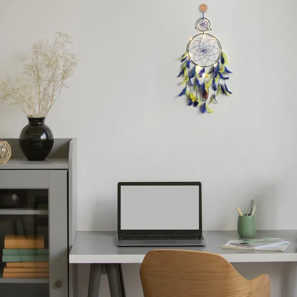 Dream_Catcher_with_Lights_Wall_Hanging_with_2_Ring_with_Multicolor_Feathers_and_Lights_for_Home_Décor,_Diwali_Gifting_Hanging_Decoration_(Pack_of_2)