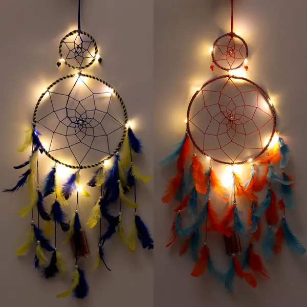 Dream_Catcher_with_Lights_Wall_Hanging_with_2_Ring_with_Multicolor_Feathers_and_Lights_for_Home_Décor,_Diwali_Gifting_Hanging_Decoration_(Pack_of_2)