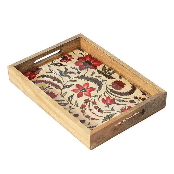 Cream_&_Red_Wooden_Enamel_Coated_Rectangular_Serving_Tray_In_Mangowood_,_Multipurpose_Tray_For_Home_&_Dining_Table_,_Festive_Decor_Wooden_Tray_With_Handles_(_(36X25X4)Cm_)
