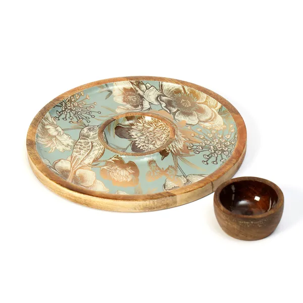 Grey_Wooden_Enamel_Coated_Round_Serving_Platter_With_Bowl_In_Mangowood_,_Snacks_Platter_For_Home_&_Dining_Table_,_Chip_N_Dip_Platter_,_Serving_Tray_(_(25X25||3X3)Cm_)_(Set_Of_2)