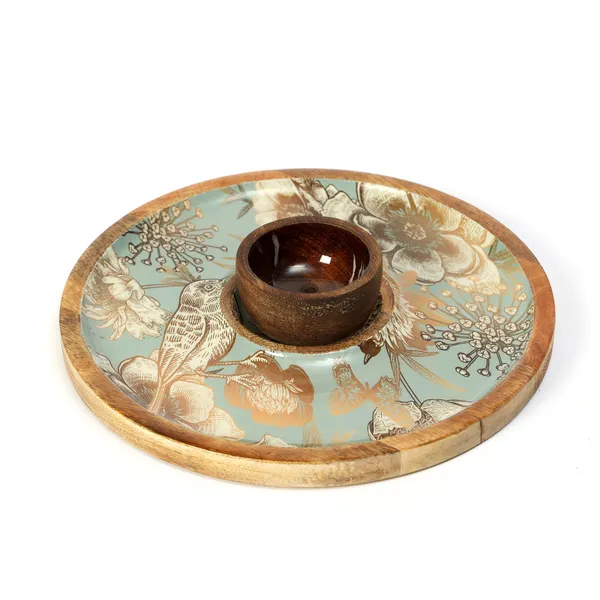 Grey_Wooden_Enamel_Coated_Round_Serving_Platter_With_Bowl_In_Mangowood_,_Snacks_Platter_For_Home_&_Dining_Table_,_Chip_N_Dip_Platter_,_Serving_Tray_(_(25X25||3X3)Cm_)_(Set_Of_2)