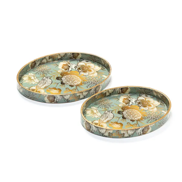 Wooden_Enamel_Coated_Oval_Set_of_2_Trays_|_Serving_Tray_for_Home_&_Dining_Table_|_Printed_Multipurpose_Trays__(10x6_,_11x8_Inches)
