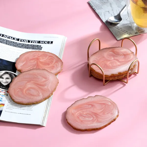 Set_Of_6_Pink_Resin_Coasters_With_Stand_For_Home_And_Dining_Table_,_Coasters_For_Tea_Coffee_And_Bar_(10X8_Cm)