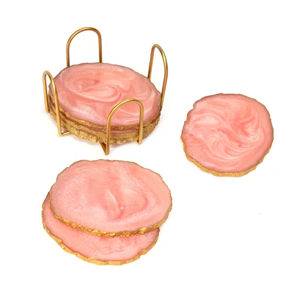 Set_Of_6_Pink_Resin_Coasters_With_Stand_For_Home_And_Dining_Table_,_Coasters_For_Tea_Coffee_And_Bar_(10X8_Cm)