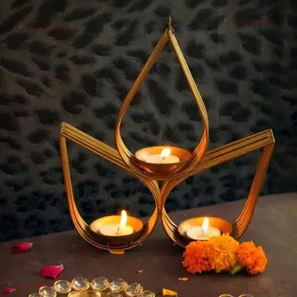 Metal_Golden_3_Diya_Holder_for_Diwali_&_Festive_Decoration_|_Pooja_Room,_Living_Room,_Home,_Office,_Balcony,_Indoor_Outdoor_Tealight_Candle_Holder_|Diwali_Gift