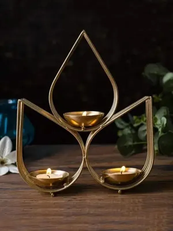 Metal_Golden_3_Diya_Holder_for_Diwali_&_Festive_Decoration_|_Pooja_Room,_Living_Room,_Home,_Office,_Balcony,_Indoor_Outdoor_Tealight_Candle_Holder_|Diwali_Gift